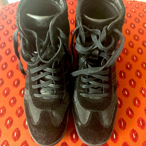 Coach wedge black sneakers sz 11 - Picture 1 of 5